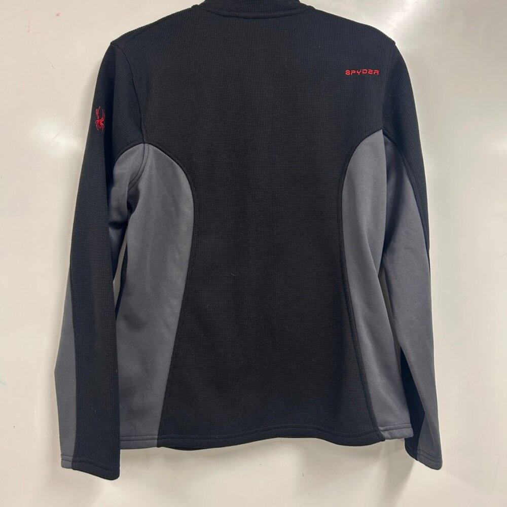 0403 Spyder Women’s Constant Full-Zip Fleece Jacket-Black/Gray/Red Softshell - Picture 4 of 12